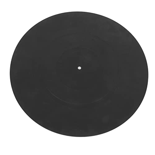 Plattenspieler Plattenmatte, Plattenspieler Slipmat Pad, Vibrationsreduzierung, Statische Gummi Platten Slipmat mit Rutschfestem Schlitz und Etikettenschlitz für 12 Zoll LP von ASHATA