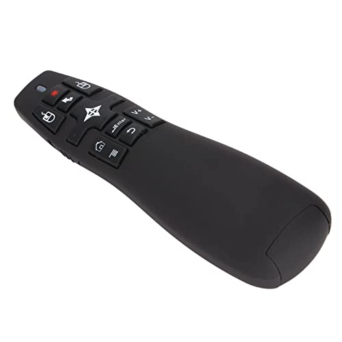 Präsentationsklicker mit Air Mouse, 2,4 G Ergonomisches Design, Kabellose Presenter-Fernbedienung für Multimedia-Unterricht, Meetings, Vorträge, Schulungen Usw von ASHATA