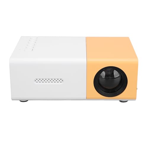 Projektor, Kleiner Filmprojektor, Heimkino Videoprojektor, Auflösung 320 X 240, Unterstützung 1920 X 1080, 600 ASIN, mit USB AV HDMI Schnittstelle für Telefon Laptop (EU) von ASHATA