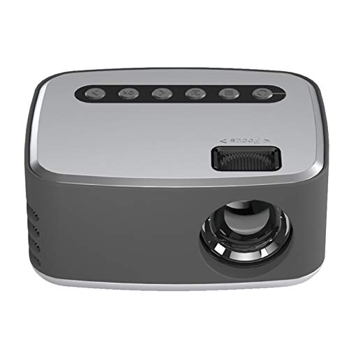 Projektor, Tragbarer HD 1920x1080p-Videoprojektor, 400-600 Lm 60-400 cm Projektion, Heimkino-Videoprojektor Kompatibel mit AV/USB/HDMI/MicroUSB(EU) von ASHATA