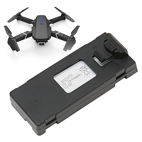 RC-Drohnenbatterie, 3,7 V 2600 MAh Li-Ion-Akku-Ersatz, Ferngesteuerter UAV-Akku für E88 E88MAX E525 E99 K3 RC-Drohne von ASHATA