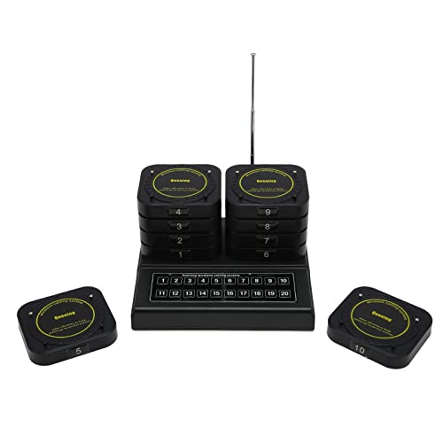 Restaurant 1 Host 10 Pager, Restaurant-Gast-Paging-System für Food Courts, Drahtloses Rufsystem mit 10 Pagern DC5V 433,92M Restaurant 1 Host 10 Pager, Restaurant-Gast-Paging-System für Food Courts, Drahtloses Rufsystem mit 10 Pagern DC5V 433,92M von ASHATA