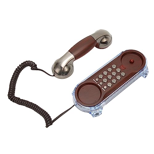 Retro-Festnetztelefon, Schnurgebundenes Telefon für Festnetz, Wandtelefone, Klassisches Tischtelefon, Flash-Telefon, Altmodisch, für Zuhause, Hotel und Büro (Kobalt) von ASHATA