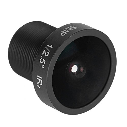 Richer-R 2,1 mm CCTV Objektiv, 5MP HD Weitwinkel 180 ° CCTV IR-Objektiv Nachtsicht Kamera Linse,Objektiv M12 * 0.5 Sicherheit IP-Kamera für 1/2.5 Zoll CCD-Chip Schwarz von ASHATA