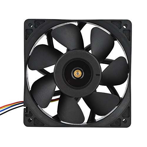 Richer-R Antminer Lüfter, DC 12V 2.7A 6000RPM Lüfter Ersatz 4 Pin Stecker Kühlung Gehäuselüfter für Antminer S7 S9 Schwarz von ASHATA