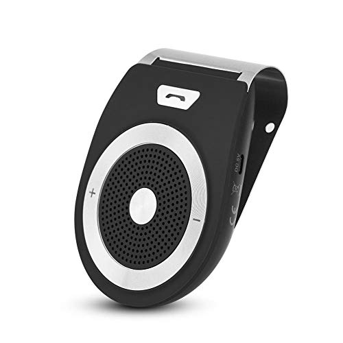 Richer-R Auto Kfz Bluetooth Freisprecheinrichtung, Bluetooth Auto Freisprechanlage Visier Car Kit mit Mikrofon,Tragbar Smart Wireless Speakerphone Handsfree für 2 Telefone gleichzeitig Schwarz von ASHATA