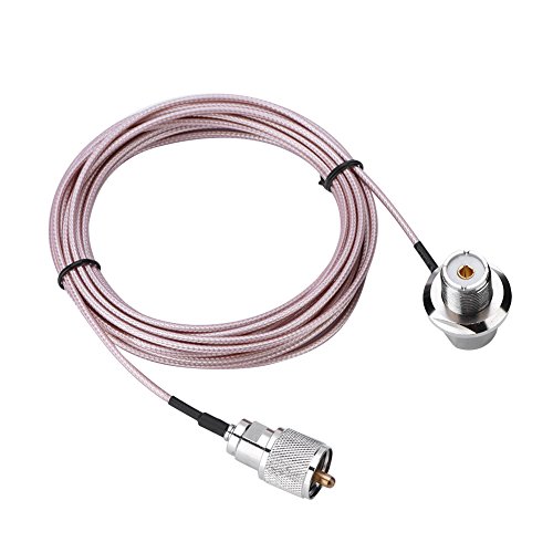 Richer-R Koaxialkabel/Satellitenkabel, 5M UHF PL-259 Koaxialkabel Stecker auf Buchse Adapter Kabel,High-Speed Premium Koaxialkabel Antennenkabel für Mobilfunk im Auto LKW Bus usw. von ASHATA