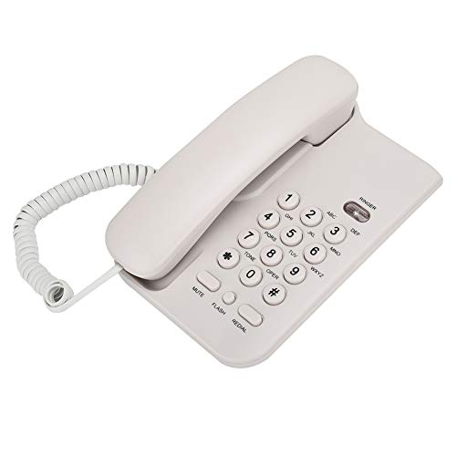Schnurgebundenes Telefon, Schnurgebundenes Festnetztelefon, Schnurgebundenes Telefon Zur Wandmontage (Weiß) von ASHATA