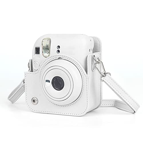 Schutzhülle für Fuji Instax 12 Kamera, 12 Kamera PU-Tasche mit Verstellbarem Schultergurt (Jasmine White) von ASHATA