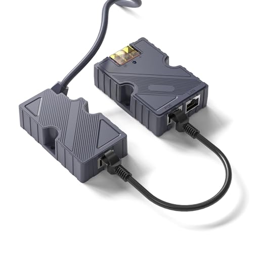 Starlink-Kabel auf RJ45-Adapter, Dishy V2 auf RJ45-Ethernet-Adapter für Standard Actuated Gen 2, T568B-Pinbelegung, 10/100/1000 Mbit/s, PoE-Injektor von ASHATA