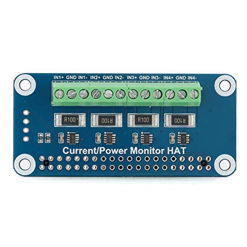 Strom-Spannungs-Energieverbrauchsmonitor für Raspberry Pi, 0-polige GPIO-Schnittstelle, Unterstützt 4-Kanal-Erkennung, Kommunikation über I2C/SMBus-Schnittstelle von ASHATA
