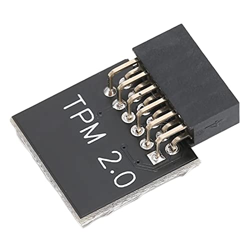 TPM 2.0-Verschlüsselungs-Sicherheitsmodul, Hochsicherheits-TPM 2.0-Remote-Karte, TPM-Prozessor TPM-Modul-Systemkomponenten für GIGABYTE 12-Pin-SPI, Schwarz von ASHATA