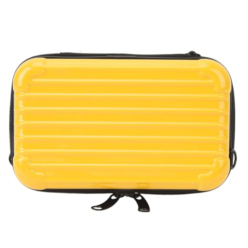 Tragbare Aufbewahrungs-Schutzhülle für Osmo Pocket 3, Hartschalen-Aufbewahrungstasche, Tragetasche, Tragbare PU-Aufbewahrungs-Schutztasche für Osmo Pocket 3 Combo-Zubehör (Yellow) von ASHATA