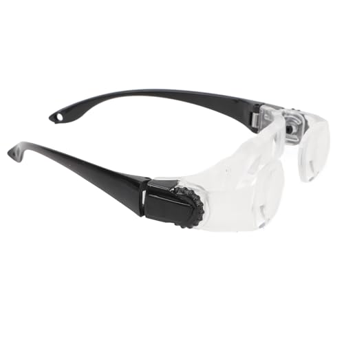 Tragbare TV-Lupen, Angel-Teleskop-Brille, 4-fache Vergrößerung, Manueller Fokus, Lupe, Freihändige Angel-Fernglas-Brille für Outdoor-Beobachtung (Myopie-Version) von ASHATA