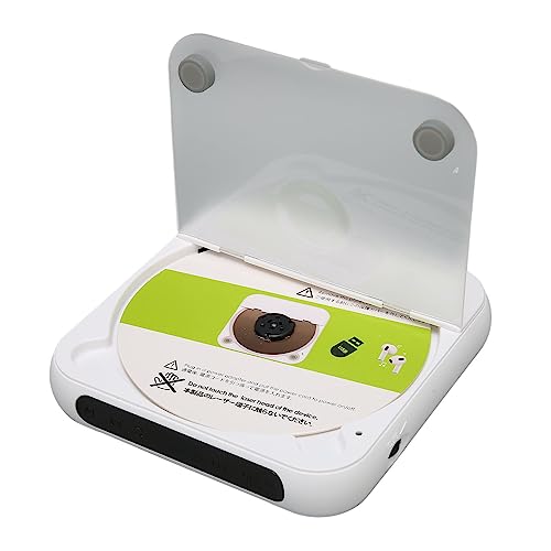 Tragbarer CD Player mit BT, für Walkman Musik CD Player, CD Player, Anti Sprung, 1200 MAh, Wiederaufladbares LCD Display, Unterstützt CD, USB AUX Eingang mit Kopfhörer für Reisen von ASHATA