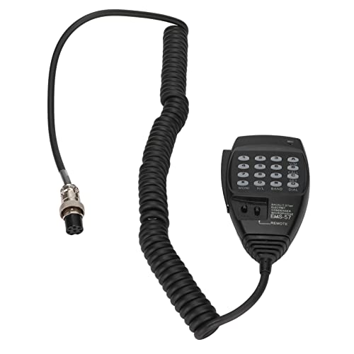 Tragbares Lautsprechermikrofon, Funkmikrofon Ems-57 für Alinco 8-Pin-Mikrofon Tragbares Mobiles Mikrofon für Dx-Sr8T Dx-Sr8E Dx-70T Dx-77T von ASHATA