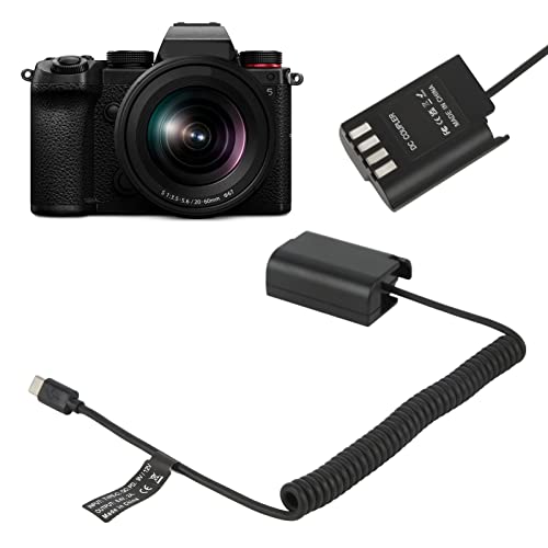 Typ C auf DMW BLK22 Dummy-Akku-Netzteil, DMW DCC17 DC-Koppler, Unterstützt QC PD für Lumix S5 DCS5 DCS5K GH5M2 GH6 Digitalkamera von ASHATA