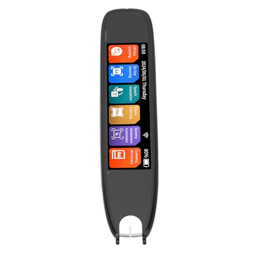Übersetzungs-Stiftscanner, Offline-Modus-Unterstützung für 10 Sprachen, 3,7-Zoll-Touchscreen, 142 Sprachen, Digitaler Leser für Reisen, Geschäft und Lernen von ASHATA