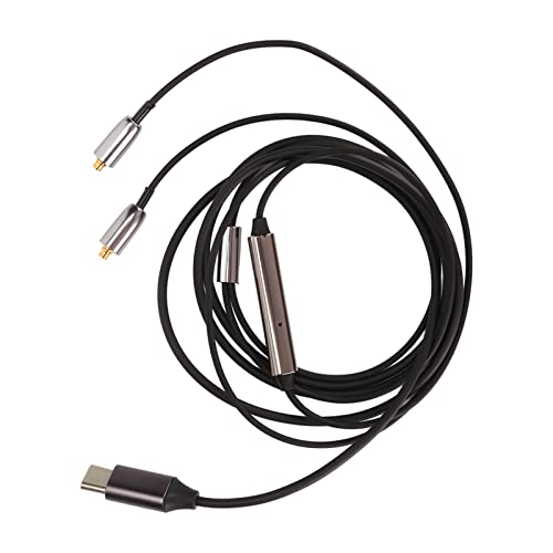 USB C zu MMCX Kopfhörerkabel mit Mikrofon und Steuereinheit, Typ C zu MMCX Kopfhörerkabel mit Sauerstofffreiem Kupferkern, Ersatz für SE215 315 535 846 von ASHATA