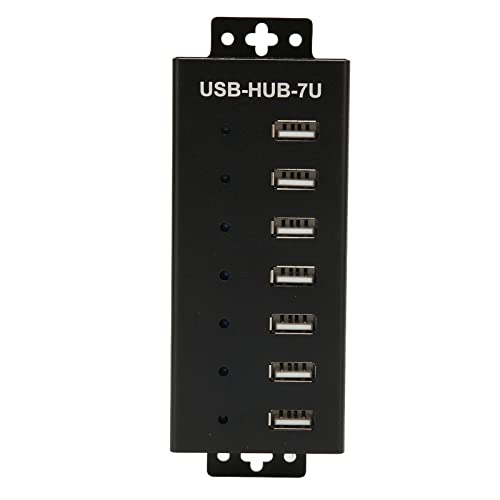 USB Hub 2.0, 7 Port USB Data Hub Splitter, USB2.0 HighSpeed ​​Datenübertragung USB Splitter für OS X, für Linux für Windows, für WindowsXP, für Laptop PC(EU) von ASHATA