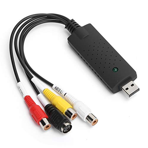 USB-Sammelkarte, Tragbare USB 2.0-Videoaufnahmekarte, für XP/Vista / 7/8/10 / -Konverter, und Tragbar, AV/SV- und Videosammlung, Schwarz von ASHATA