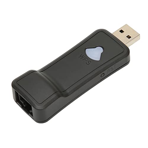 USB-WLAN-Empfänger-Sender, Drahtloser WLAN-Empfänger-Sender für TV-Spielekonsolen, Drucker, 300-Mbit/s-Hochgeschwindigkeitsübertragung von ASHATA
