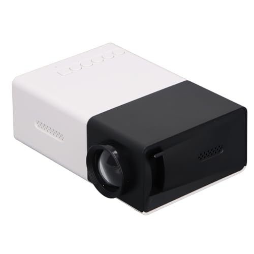 Verbesserter -Projektor, 1080P -Projektor, Tragbarer Filmprojektor für Cartoon-Kinder, LED-Pico-Videoprojektor, Kompatibel mit USB-AV-Fernbedienung (EU-Stecker) von ASHATA