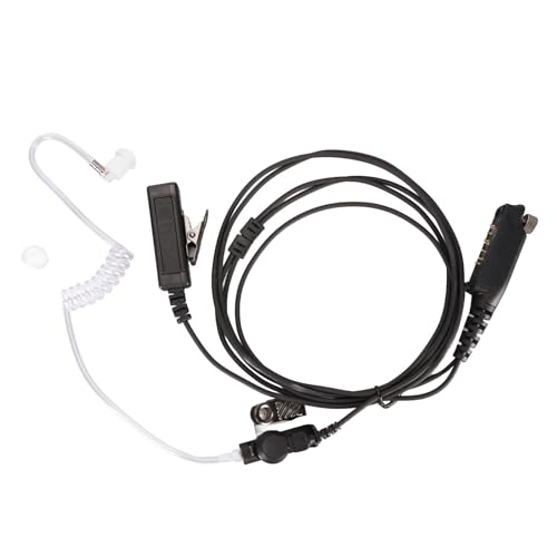 Walkie Talkie Ohrhörer, 2 Wege Radio Ohrhörer mit 2 Flip Kragen Clips, Akustikrohr Headset, Tragbarer, Transparenter Akustikrohr Kopfhörer für Sepura STP8000 STP9000 Walkie Talkie Ohrhörer, 2 Wege Radio Ohrhörer mit 2 Flip Kragen Clips, Akustikrohr Headset, Tragbarer, Transparenter Akustikrohr Kopfhörer für Sepura STP8000 STP9000 von ASHATA