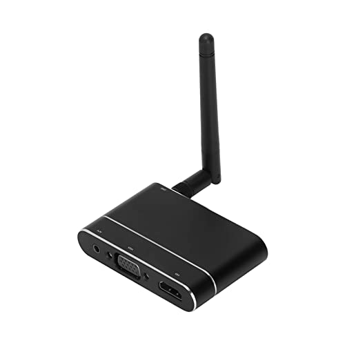 Wireless Display Dongle Adapter,HD 1080P WiFi Screen Mirroring Adapter On Screen Adapter,mit VGA Interface & WiFi Antenne,Schwarz von ASHATA