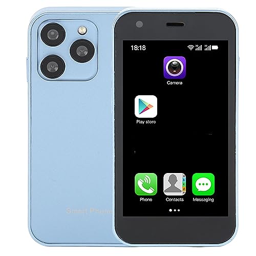 XS15 3G-Smartphone, 3 Zoll WiFi 2 GB 16 GB Handys, 3D-Glas Slim HD-Kamera Dual-SIM-Smartphone Niedliches Smartphone (Meerblau) von ASHATA