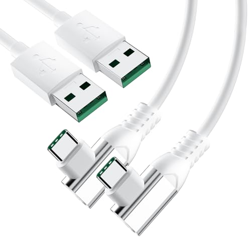 1,8Meter 2Stück USB C Kabel Für Oppo Reno12 F 11 Reno10 Pro 8 7 6 5G,Schnelles Laden 80W Supervooc Ladekabel Typ C 90 Grad Für OPPO Find x6 x5 pro Find N2 Flip N3 Oppo A80 A60 A79 Pad Realme 12 Pro 13 von ASKUBSKU