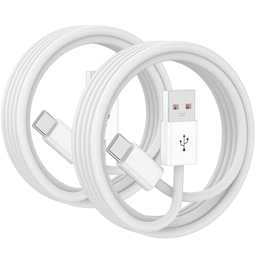 2Stück 2M USB C Ladekabel Carplay für iPhone 16 Pro,Nylon USB C Kabel 18W Datenkabel Typ C für iPhone 15 Pro Max 16 Plus 5G Galaxy A55 A54 A35 A34 A53 Samsung S24 S23 Ultra Pixel 9 Pro 8a Android Auto von ASKUBSKU
