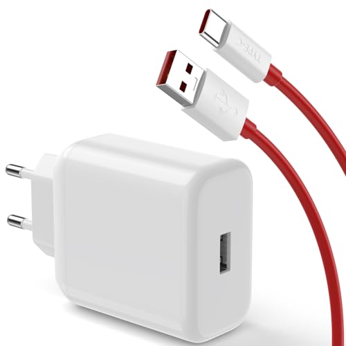 65W USB Ladegerät mit USB C Kabel für OnePlus Nord 3 2 Nord CE 3 Lite 5G, SUPERVOOC Schnelles Ladegerät USB Netzteil Stecker mit Ladekabel 1M für OnePlus 10T 11 9 Pro 8 7 OnePlus Open Pad Realme Oppo von ASKUBSKU