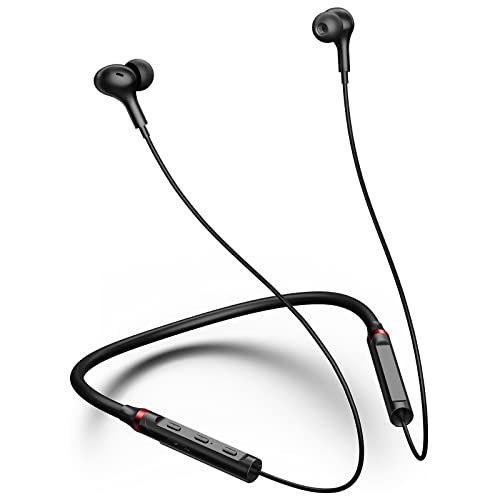 Kopfhörer Bluetooth mit Kabel für Samsung A54 5G S24 S23 Ultra iPhone 15 Pro Pixel 8 7a Mi 14, Kabellose Nackenbügel Kopfhörer,Stereo Headset In-Ear Ohrhörer mit Mikrofon für Laufen,Gym,Traning,Schlaf von ASKUBSKU