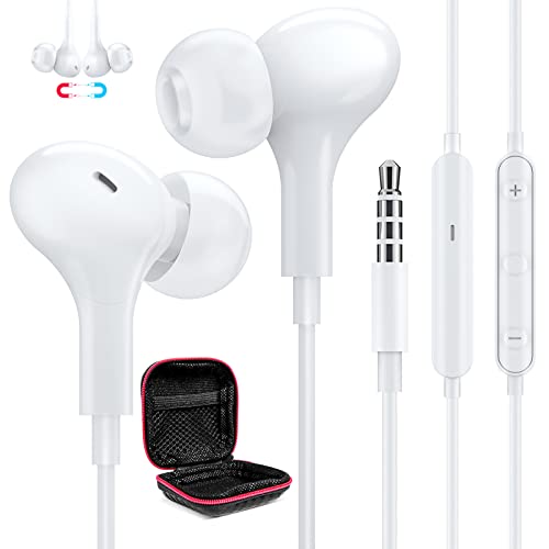 Kopfhörer für Xiaomi Redmi Note 13 12 Pro 12S 11S 11 Pro+, HiFi Stereo Magnetisch 3,5 mm Kopfhörer In Ear mit Mikrofon Kabel für Xiaomi Poco X6 X5 Pro iPad Samsung Galaxy A24 A23 A13 A14 M13 iPhone 6 von ASKUBSKU