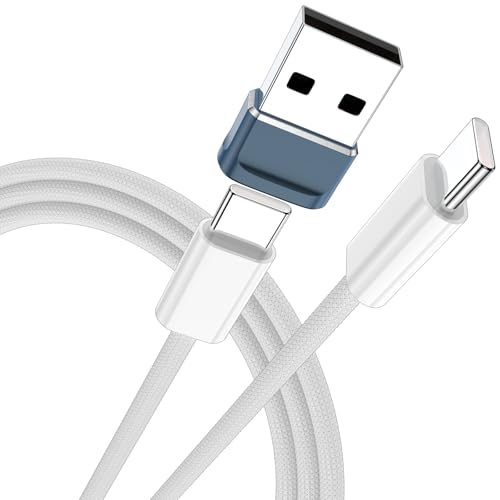 Ladekabel Carplay für iPhone 16 Pro Max 5G für Auto,1Meter USB C auf USB C Kabel mit USB Adapter,Datenkabel Typ C Nylon 45W für iPhone 15 Pro Plus Galaxy A55 A35 A54 Samsung S24 Pixel 9 8 Android Auto von ASKUBSKU