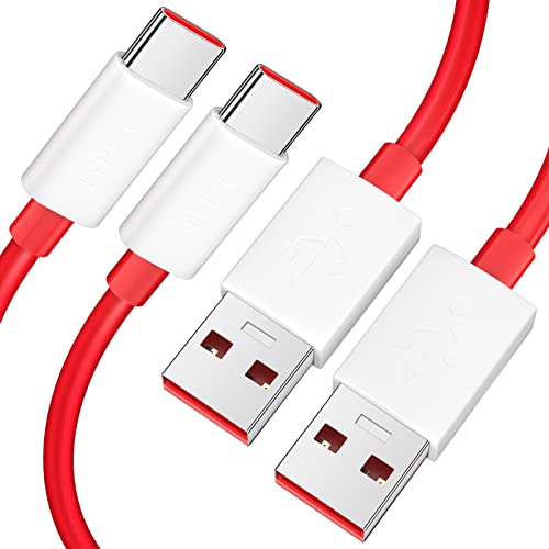 USB C Kabel für OnePlus Nord 3 CE3 2T 10 Pro 10T 9 5G, Schnellladekabel USB auf Typ C Ladekabel 1,8M, Super Flash 80W SUPERVOOC USB C Datenkabel für OnePlus 11 OnePlus Nord CE 3 Lite Realme, 2Stück von ASKUBSKU