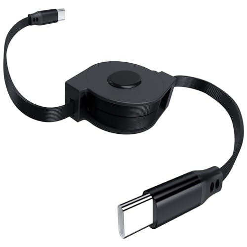 Ladekabel USB C Einziehbar für iPhone 16 15 Pro Max 5G,60W PD Schnellladekabel Typ C Kabel,4-stufige Länge USB C auf USB C Datenkabel 1M für Galaxy A55 A35 Samsung A53 A54 A34 S24 iPad Air Pixel 9 8 von ASKUBSKU