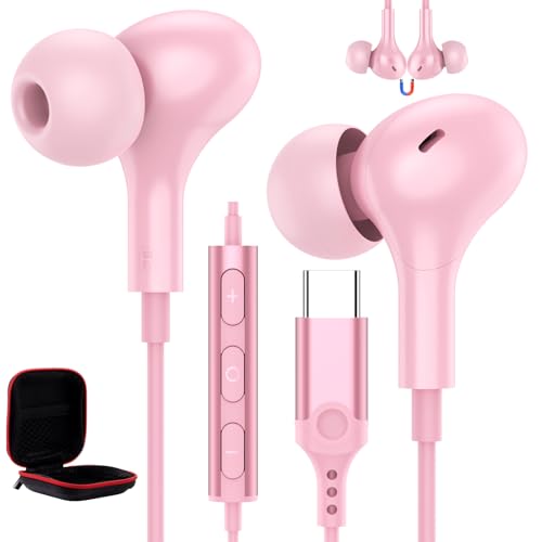 USB C Kopfhörer für Galaxy A55 A56 A36 A34 A53 A16 5G,Magnetisch Stereo In Ear Typ C Ohrstöpsel USB C Anschluss Headset mit Kabel Mikrofon für iPhone 16e 15Pro Pixel 9 8 7 Xiaomi 14 Redmi Note 13 Pro+ USB C Kopfhörer für Galaxy A55 A56 A36 A34 A53 A16 5G,Magnetisch Stereo In Ear Typ C Ohrstöpsel USB C Anschluss Headset mit Kabel Mikrofon für iPhone 16e 15Pro Pixel 9 8 7 Xiaomi 14 Redmi Note 13 Pro+ von ASKUBSKU