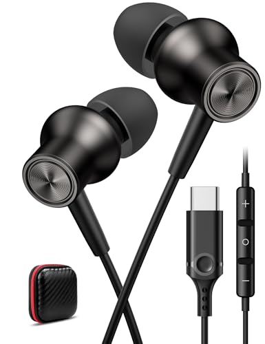 USB C Kopfhörer für Pixel 8 8a 9 Pro XL Google 7a 5G,In Ear Typ C Ohrstöpsel mit Kabel Mikrofon, Magnetisch Kopfhörer USB C Anschluss Headset für Samsung Galaxy A54 A55 iPhone 16 Poco X7 X6,Dunkelgrau USB C Kopfhörer für Pixel 8 8a 9 Pro XL Google 7a 5G,In Ear Typ C Ohrstöpsel mit Kabel Mikrofon, Magnetisch Kopfhörer USB C Anschluss Headset für Samsung Galaxy A54 A55 iPhone 16 Poco X7 X6,Dunkelgrau von ASKUBSKU