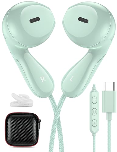 USB C Kopfhörer für Samsung A34 5G A54, Typ C Kopfhörer mit Kabel,In Ear Ohrstöpsel USB C Anschluss Headset mit Mikrofon für iPhone 15 Pro Galaxy A55 A35 A33 A53 Pixel 8 Pro 7a Google 7 Mi 13T Oneplus von ASKUBSKU
