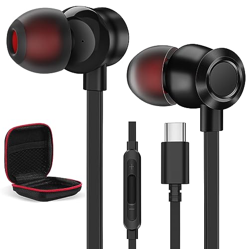 USB C Kopfhörer für Samsung A54 A34 5G,In Ear USB C Headset mit Mikrofon USB C Anschluss Kopfhörer mit Kable Typ C Kopfhörer für Galaxy A55 A35 A33 A53 S24 S23 FE S22 Pixel 8 7a iPhone 15 Pro Mi 13T von ASKUBSKU