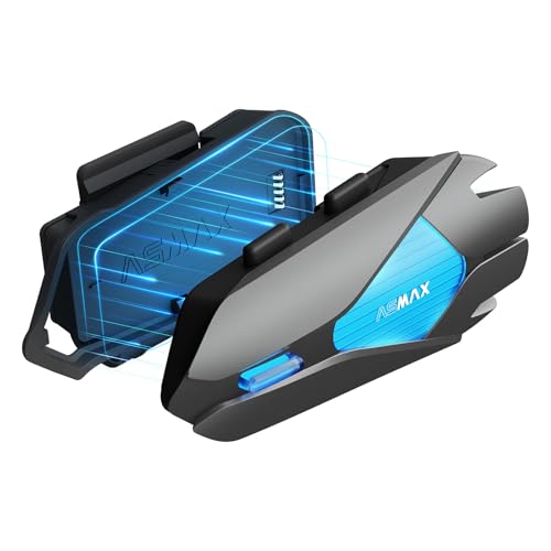 ASMAX Z1 Motorrad Intercom, Bluetooth Mesh Intercom für bis zu 10 Motorräder, Helm Headset mit Universeller Kopplung, Motorradhelm Kommunikationssystem mit IP67 Wasserdicht, Einzelpack ASMAX Z1 Motorrad Intercom, Bluetooth Mesh Intercom für bis zu 10 Motorräder, Helm Headset mit Universeller Kopplung, Motorradhelm Kommunikationssystem mit IP67 Wasserdicht, Einzelpack von ASMAX