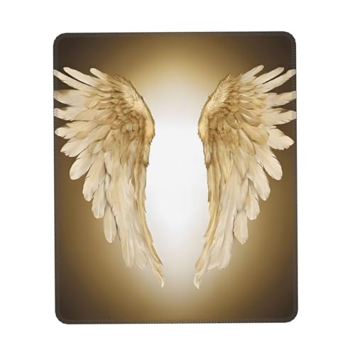 Mauspad mit Engelsflügel, rutschfeste Gummiunterseite, langlebig, Tischunterlage für Schreibtisch, Zuhause, Büro, Gaming, 21 x 26 cm Mauspad mit Engelsflügel, rutschfeste Gummiunterseite, langlebig, Tischunterlage für Schreibtisch, Zuhause, Büro, Gaming, 21 x 26 cm von ASPOIJHN