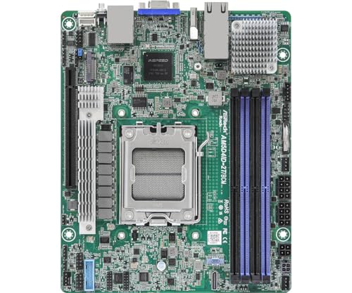 ASRock Rack AM5D4ID-2T/BCM Deep Mini-ITX Server Motherboard AMD Ryzen 7000 AM5 (LGA 1718) KNOLL3 X300 Dual 10G LAN von ASRock Rack