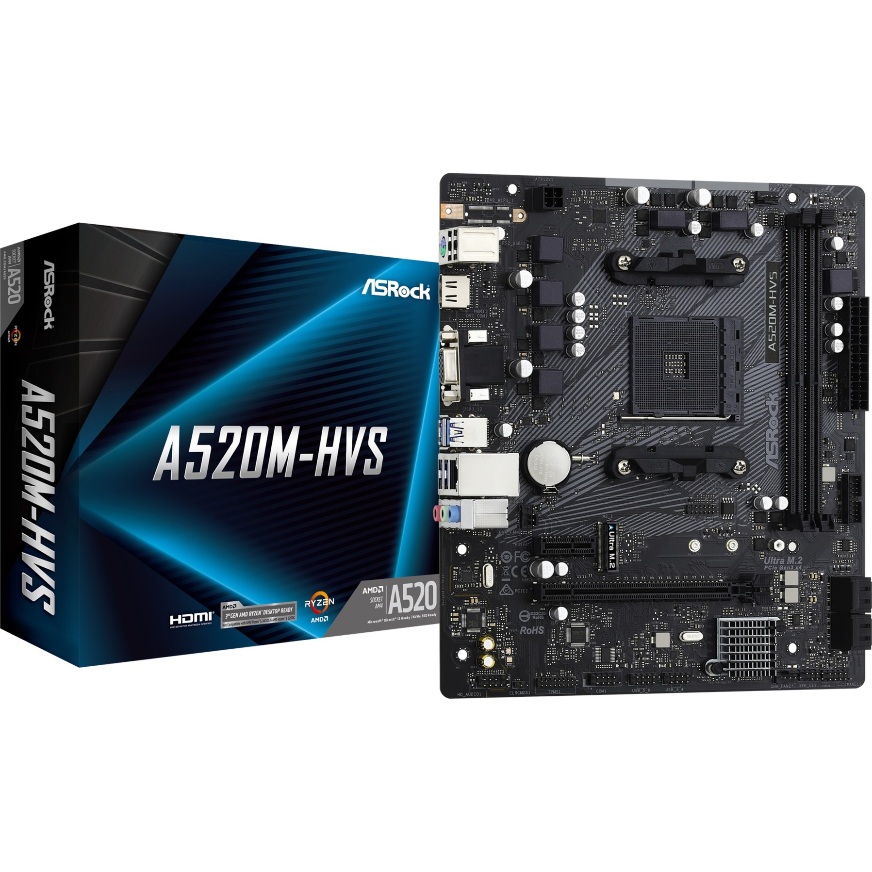 A520M-HVS, Mainboard von ASRock