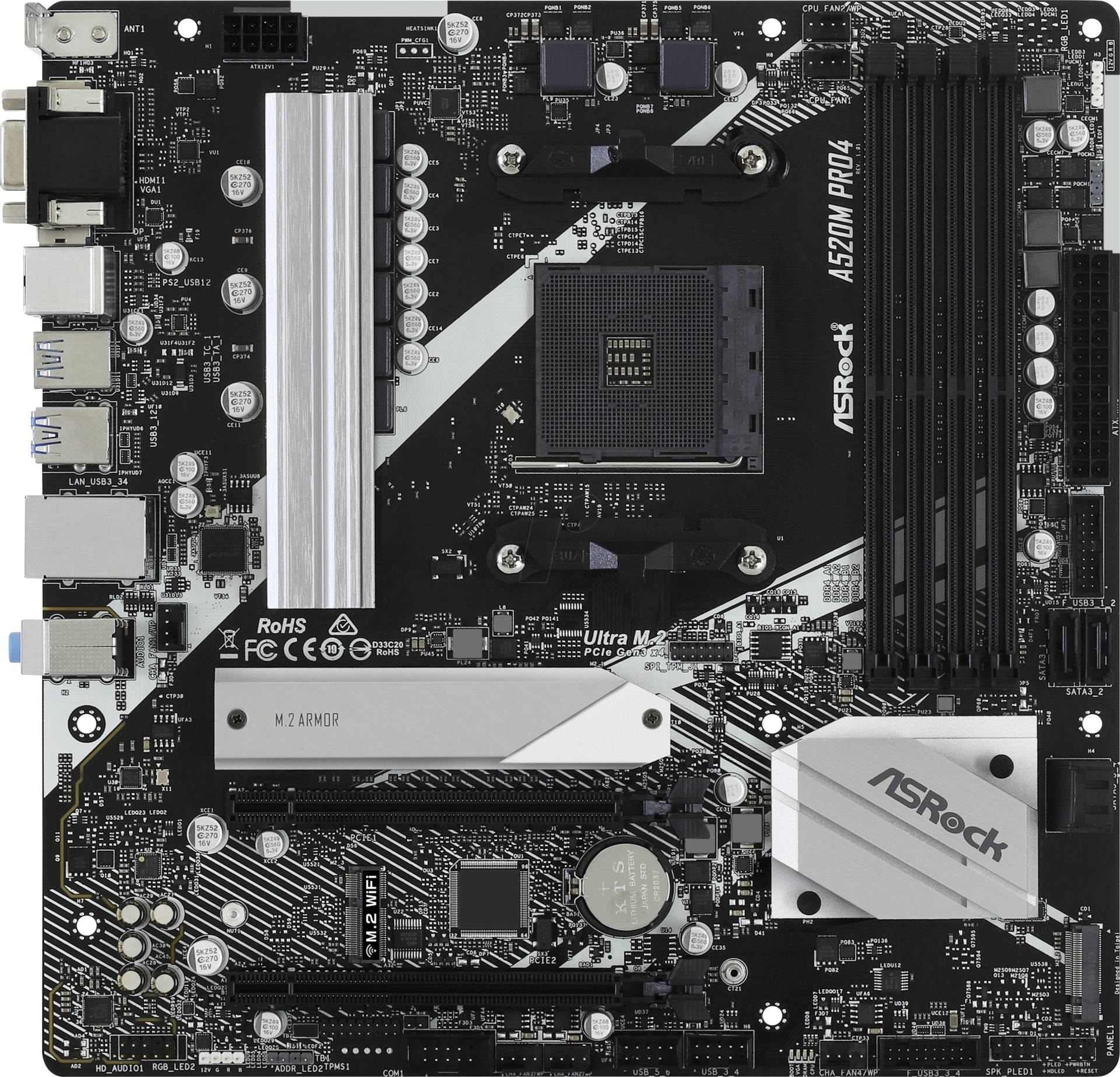 ASR 90MXBDU0 - ASRock A520M Pro4 (AM4) von ASRock