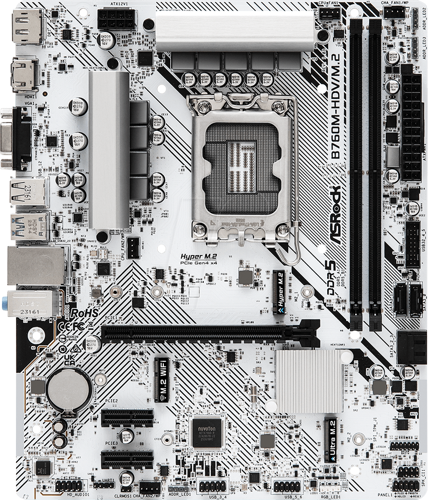 ASR 90MXBMJ0 - ASRock B760M-HDV/M.2 (1700) von ASRock