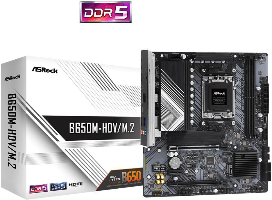 ASROCK B650M-HDV/M.2 AM5 retail (90-MXBLA0-A0UAYZ) von ASRock