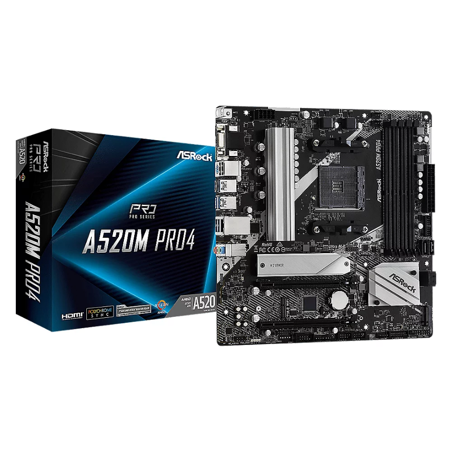 ASRock A520M PRO4 Mainboard AM4 Sockel von ASRock